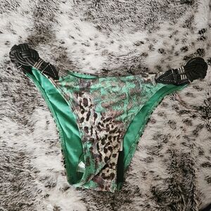 Exotic Green Leopard Bikini Bottom